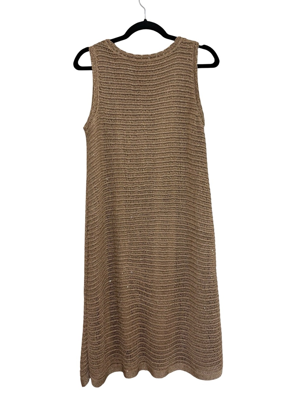 Chico’s Petite Crochet-Knit Sequins Tank Dress - Size 2P (L Petite) View 4